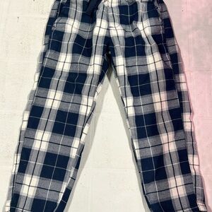 H&M Navy and White Plaid Pants